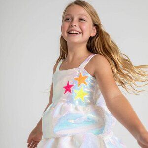 Lola & The Boys Tiered Stars Sequin Dress Size 6